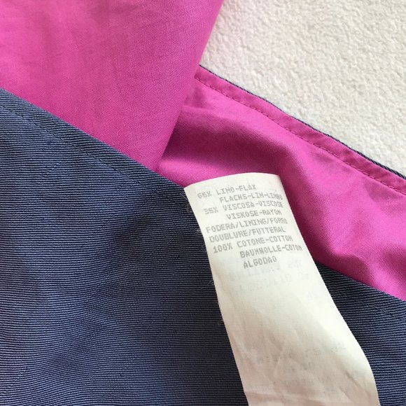 Emporio Armani Asymmetrical Mini Skirt Linen Blue - Picture 6 of 15